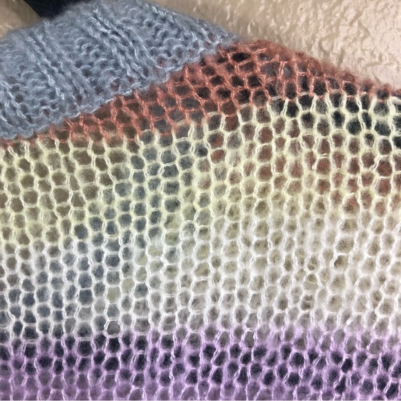 Wild Fable pastel striped loose knit sweater. - Picture 7 of 9